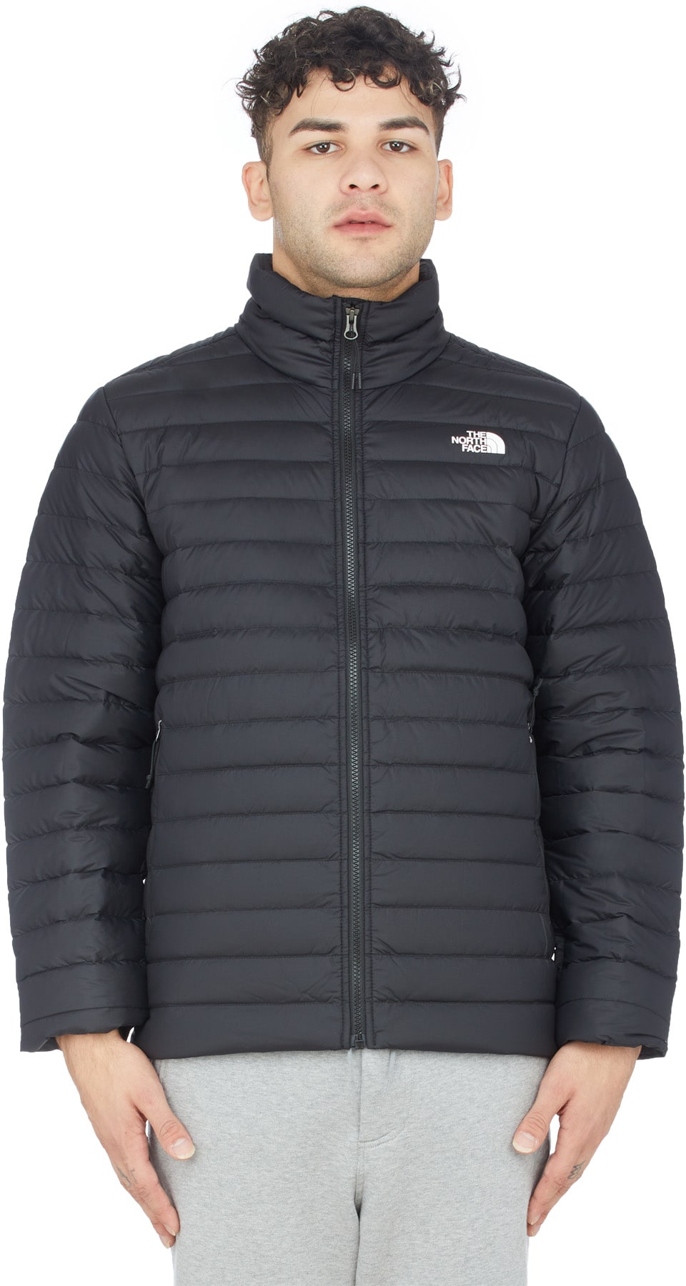 The North Face: Black Stretch Down Jacket - 1