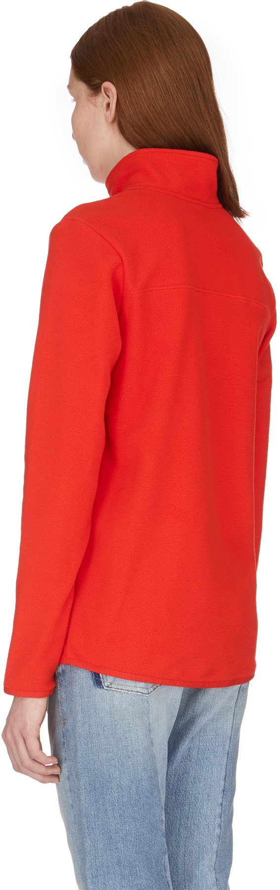 The North Face: Red TKA Glacier Snap Neck Pullover - 3