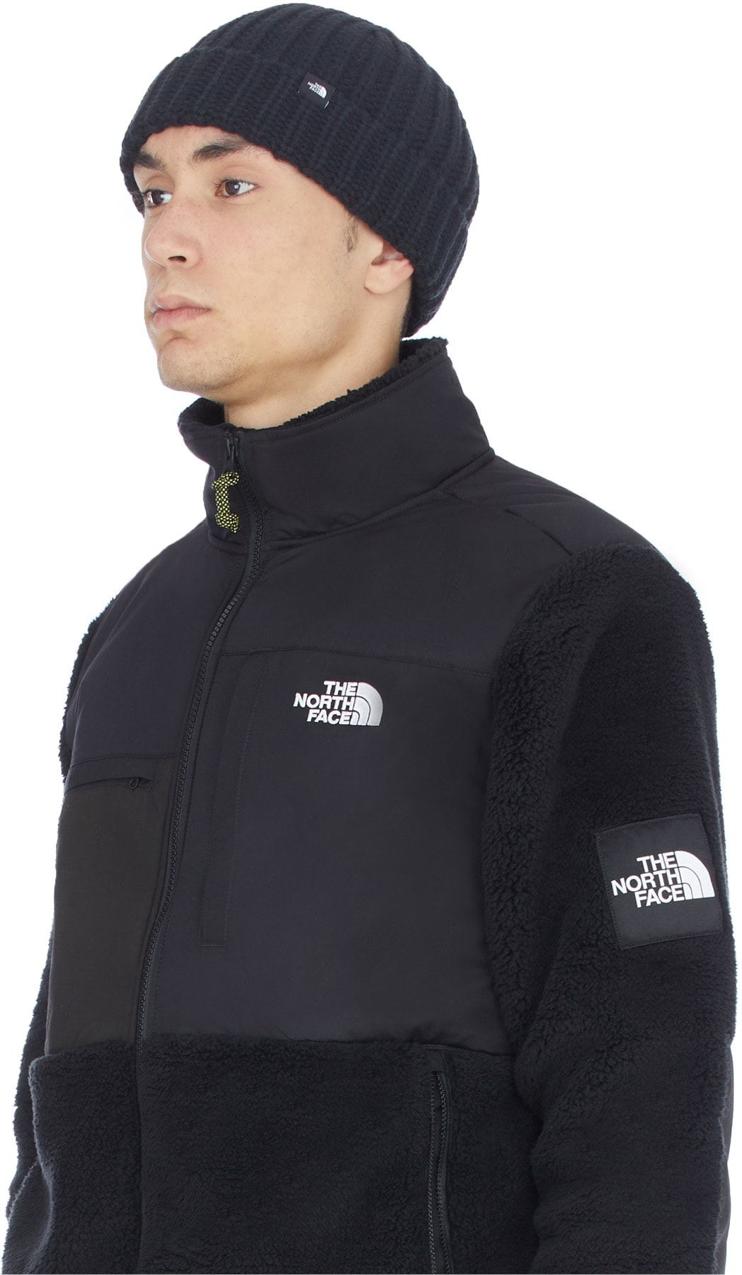 The North Face: Black Chunky Knit Watchman Beanie - 3