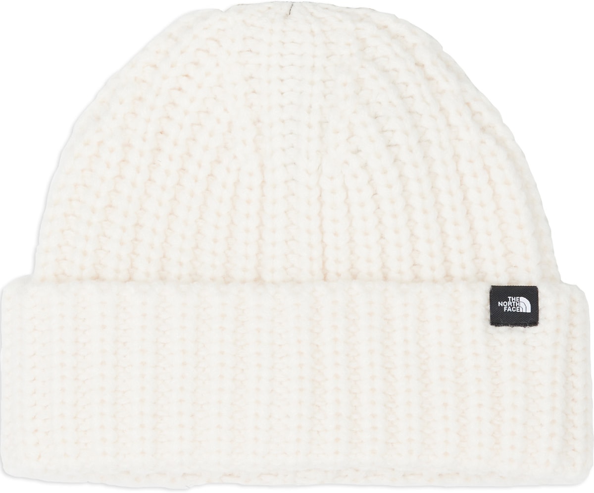 The North Face: White Chunky Knit Watchman Beanie - 1