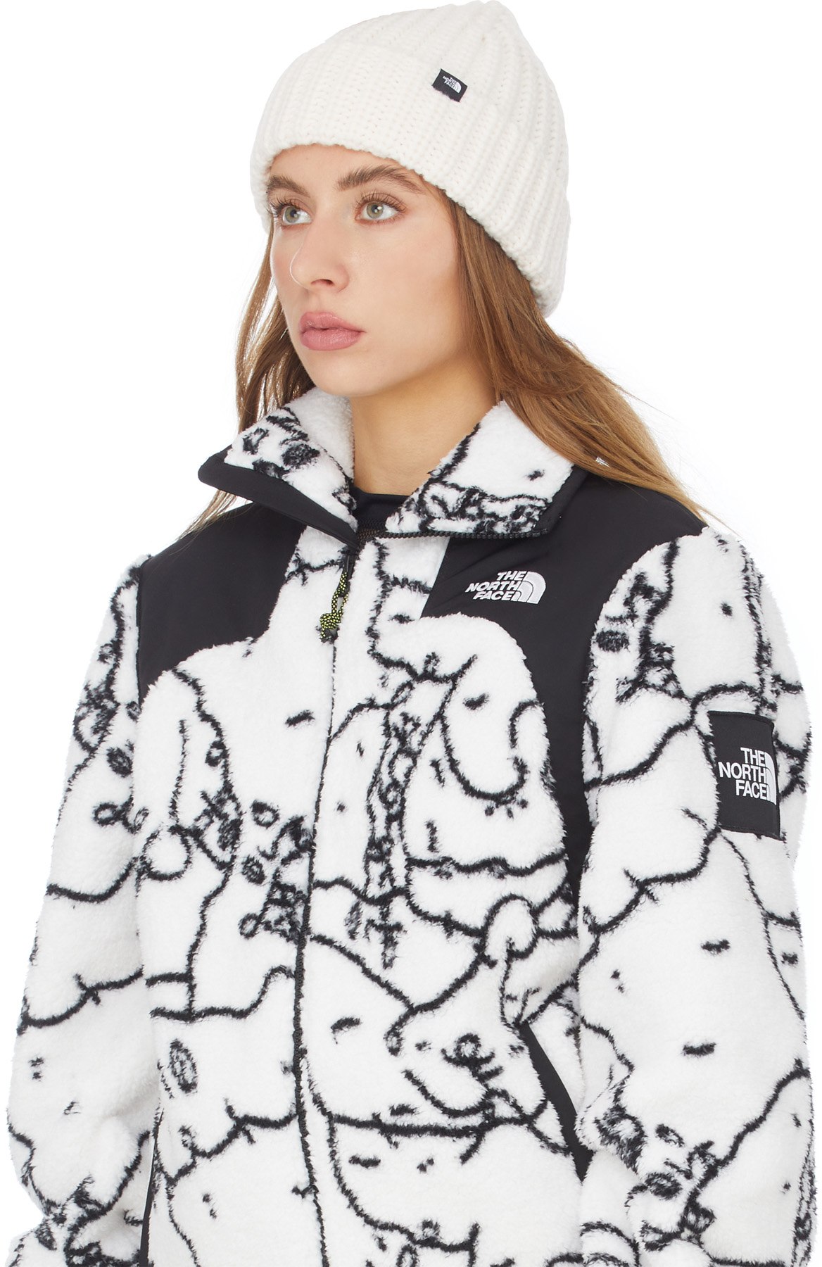 The North Face: White Chunky Knit Watchman Beanie - 4