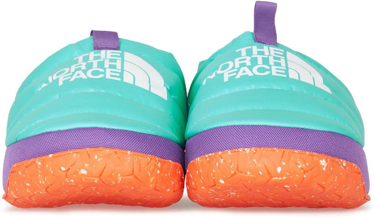 The North Face: Blue Nuptse Mules - 3