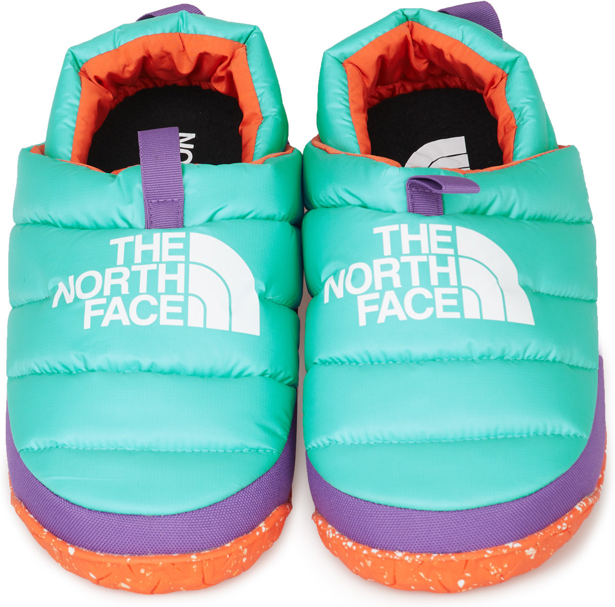 The North Face: Blue Nuptse Mules - 4