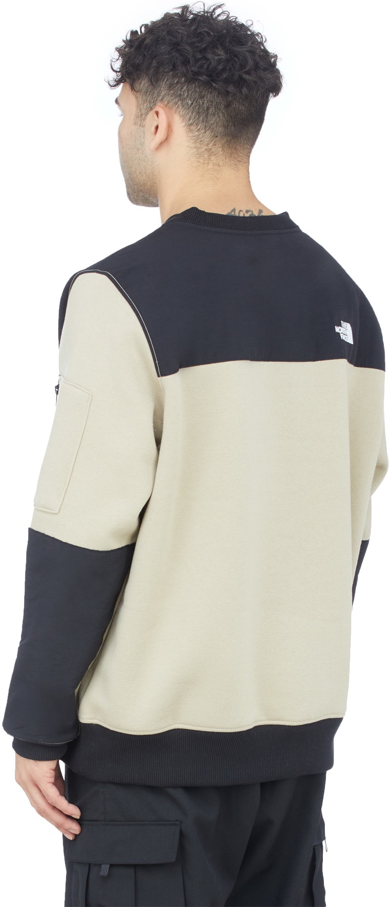 The North Face: Grey Highrail Crewneck Pullover Sweater - 3