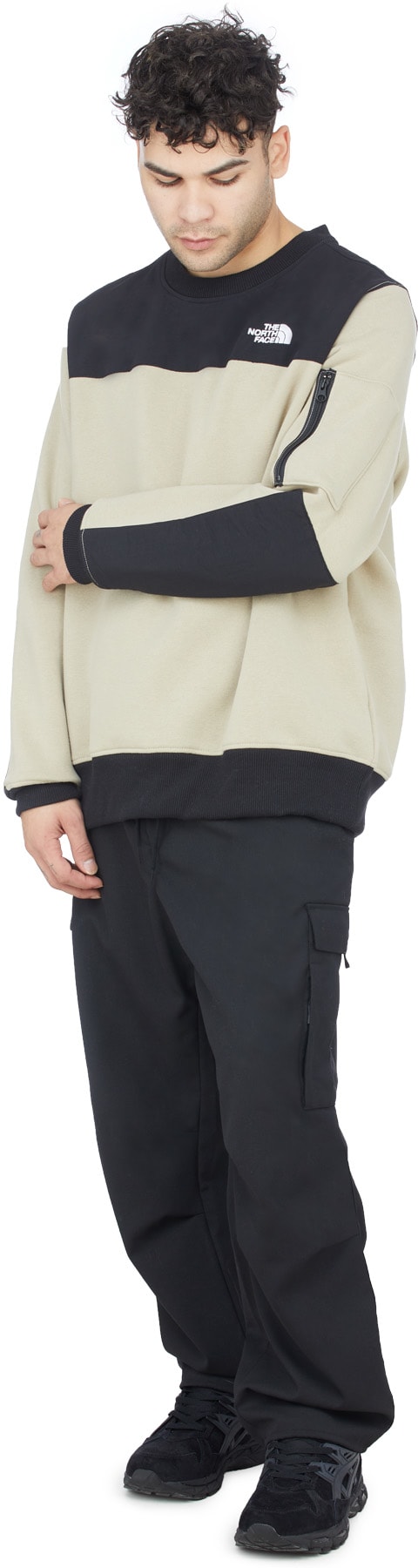The North Face: Grey Highrail Crewneck Pullover Sweater - 4