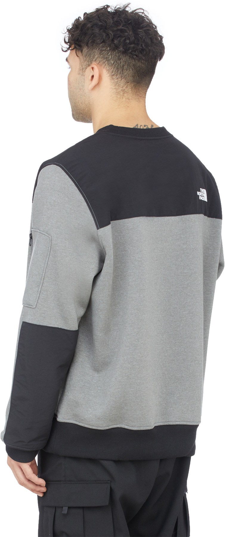 The North Face: Grey Highrail Crewneck Pullover Sweater - 3