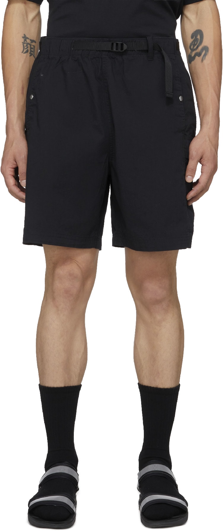 The North Face: Black Ripstop Cargo Easy Short - 1