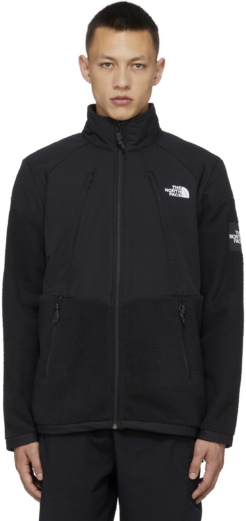 The North Face: Black Phlego Denali Fleece Jacket - 1