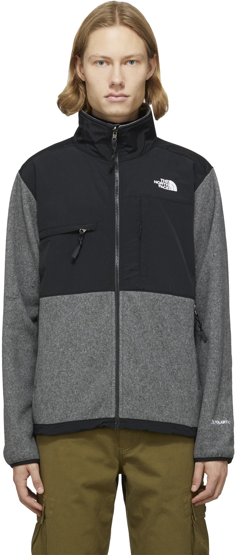 The North Face: Grey Denali Jacket - 1