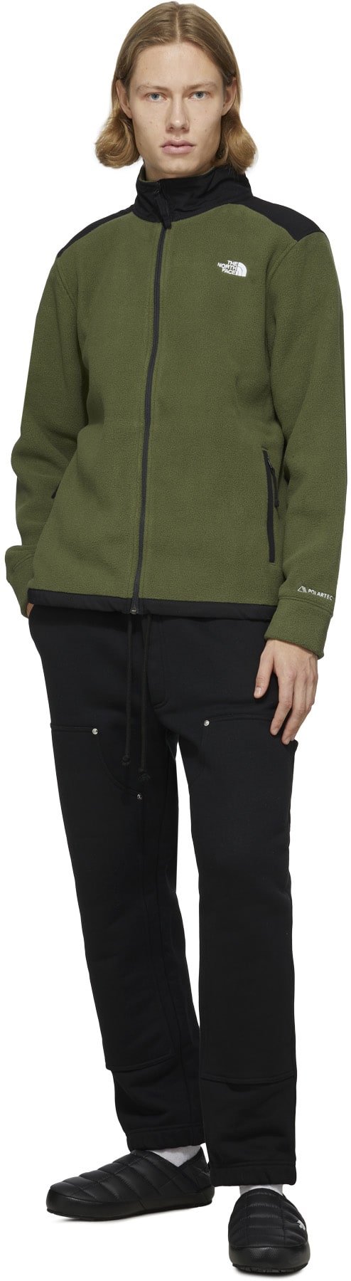 The North Face: Green Alpine Polartec® 200 Full Zip Jacket - 4