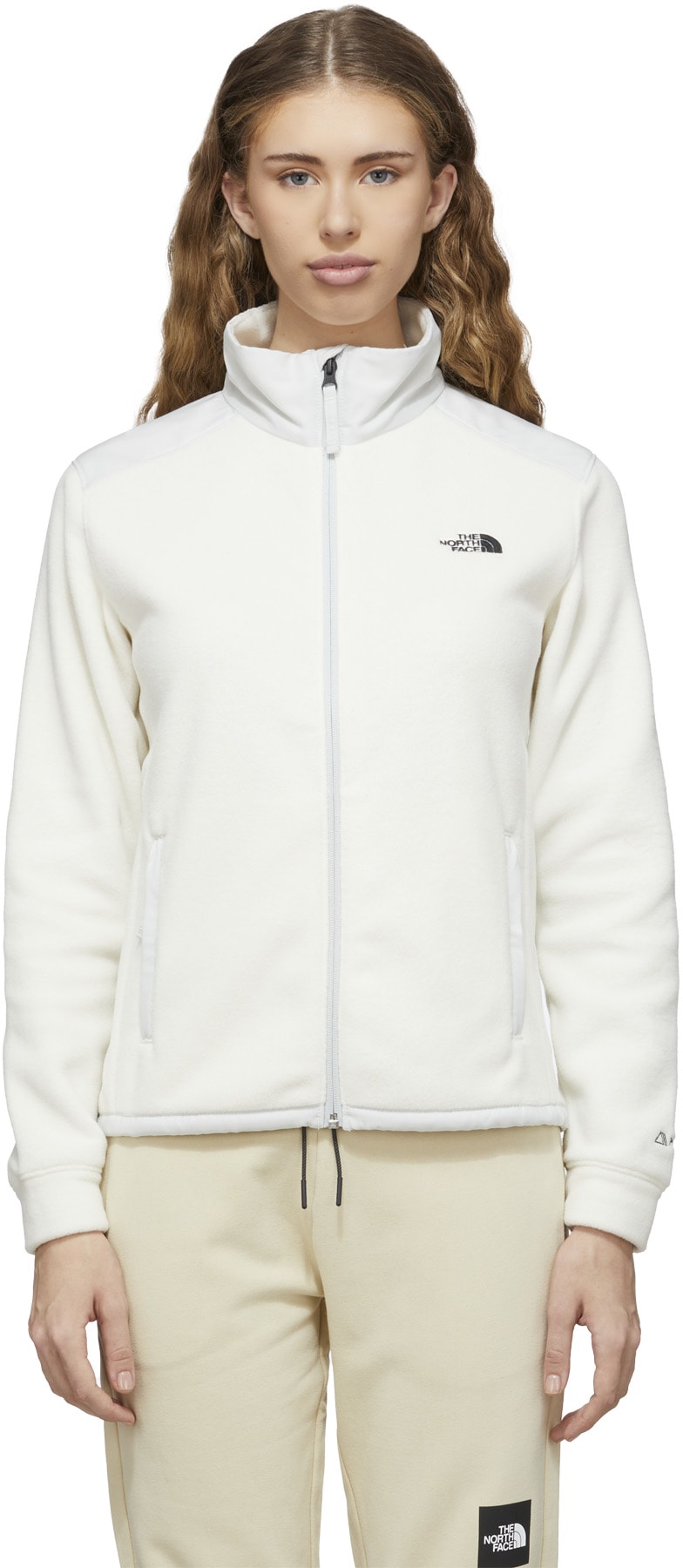 The North Face: White Alpine Polartec® 200 Full Zip Jacket - 1