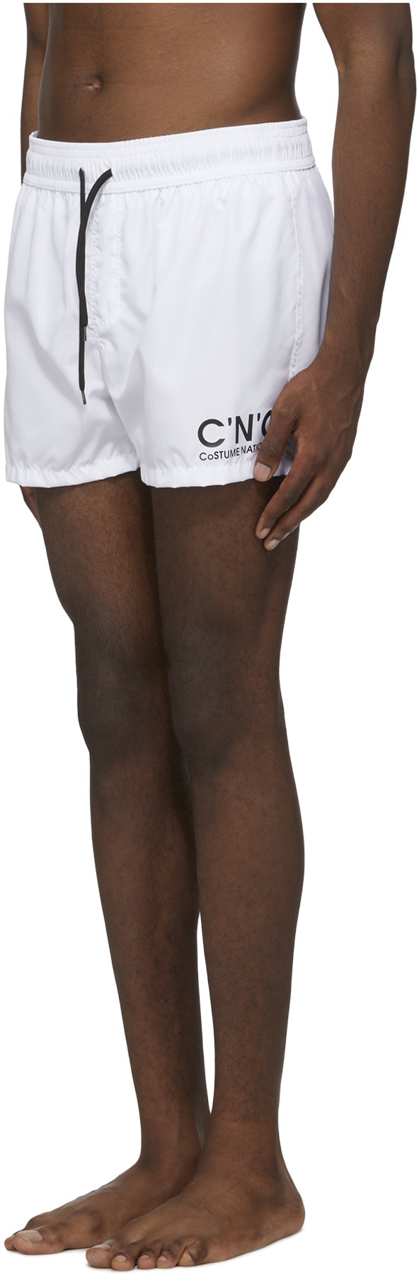 C'N'C CoSTUME NATIONAL: White Logo Swim Shorts - 2