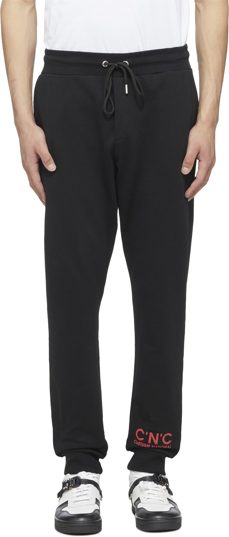 C'N'C CoSTUME NATIONAL: Black Logo Sweatpants - 1