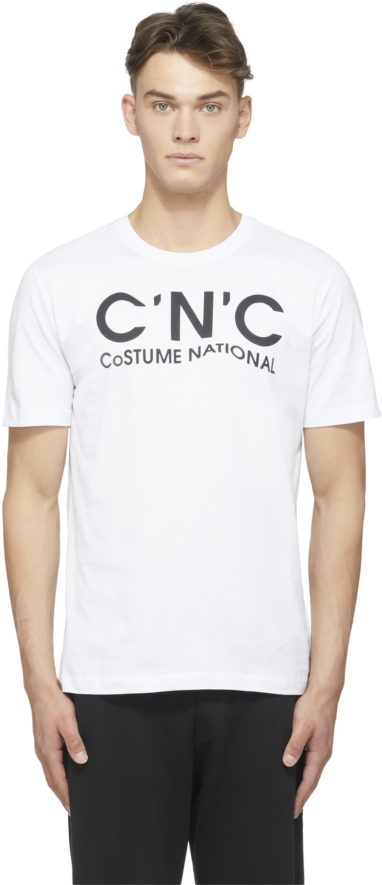 C'N'C CoSTUME NATIONAL: White Logo T-Shirt - 1