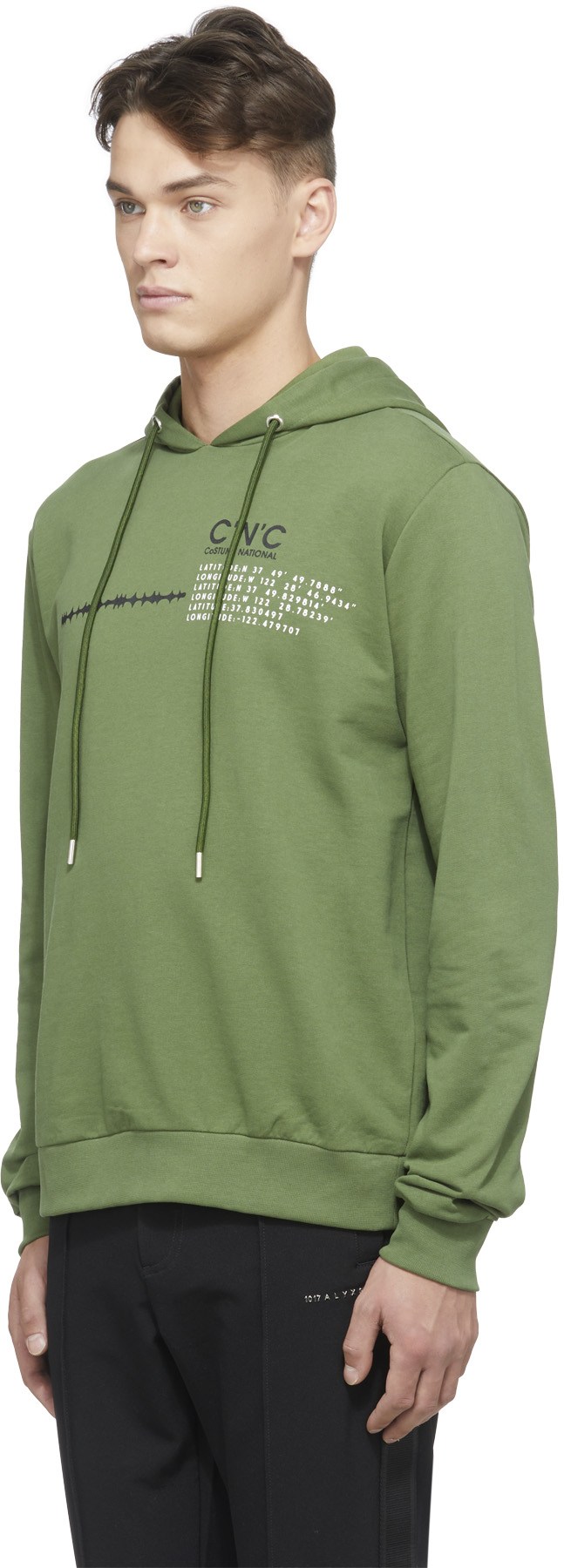 C'N'C CoSTUME NATIONAL: Green Logo Graphic Hoodie - 2