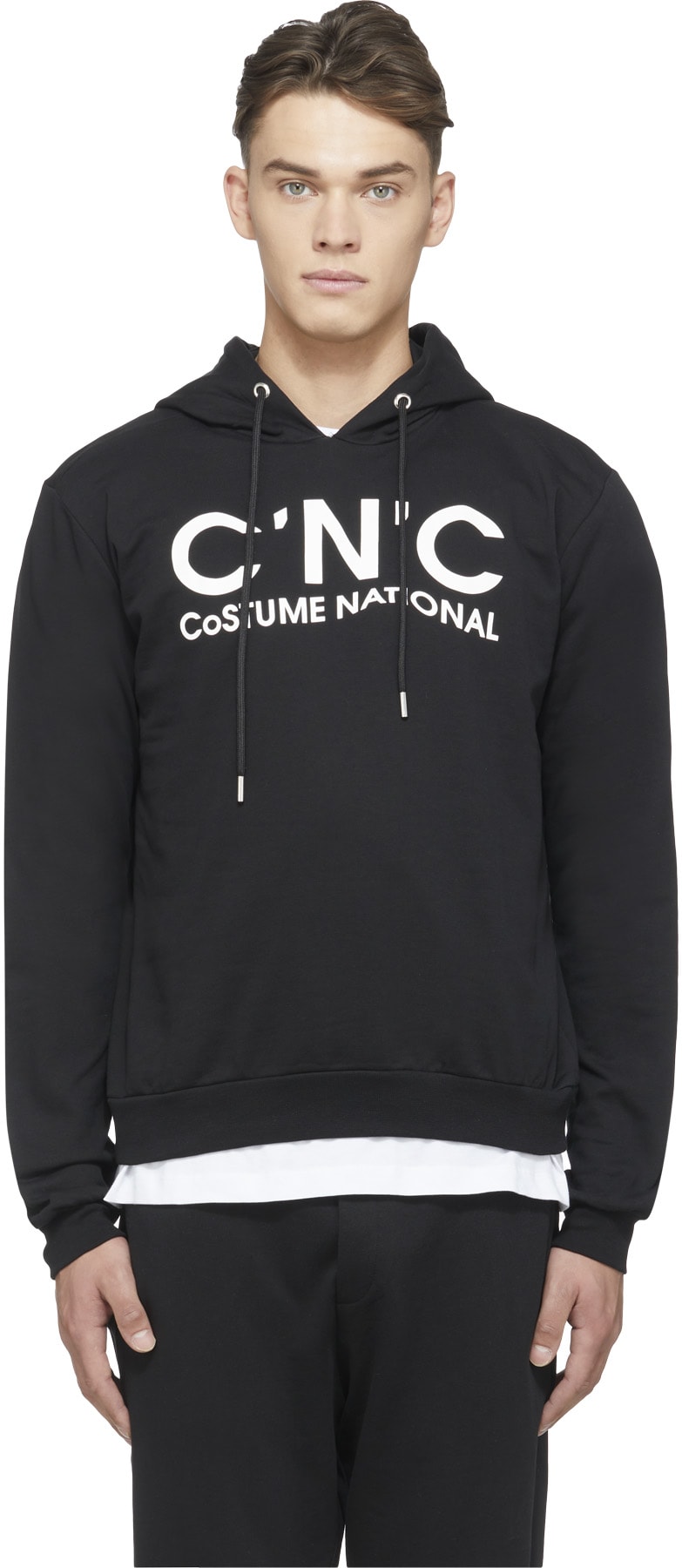 C'N'C CoSTUME NATIONAL: Black Logo Hoodie - 1