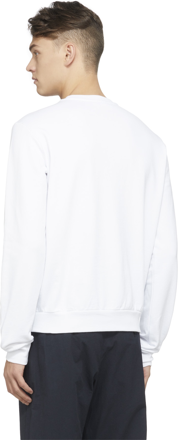 C'N'C CoSTUME NATIONAL: White Logo Sweater - 3