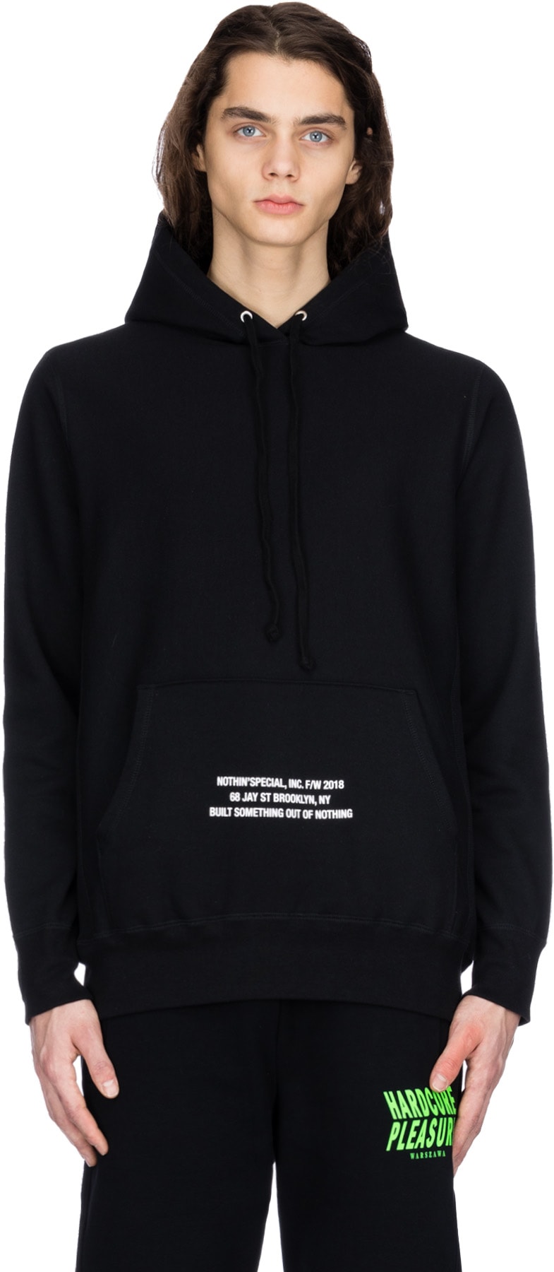 Nothin' Special: Black Holo Loop Hoodie - 1