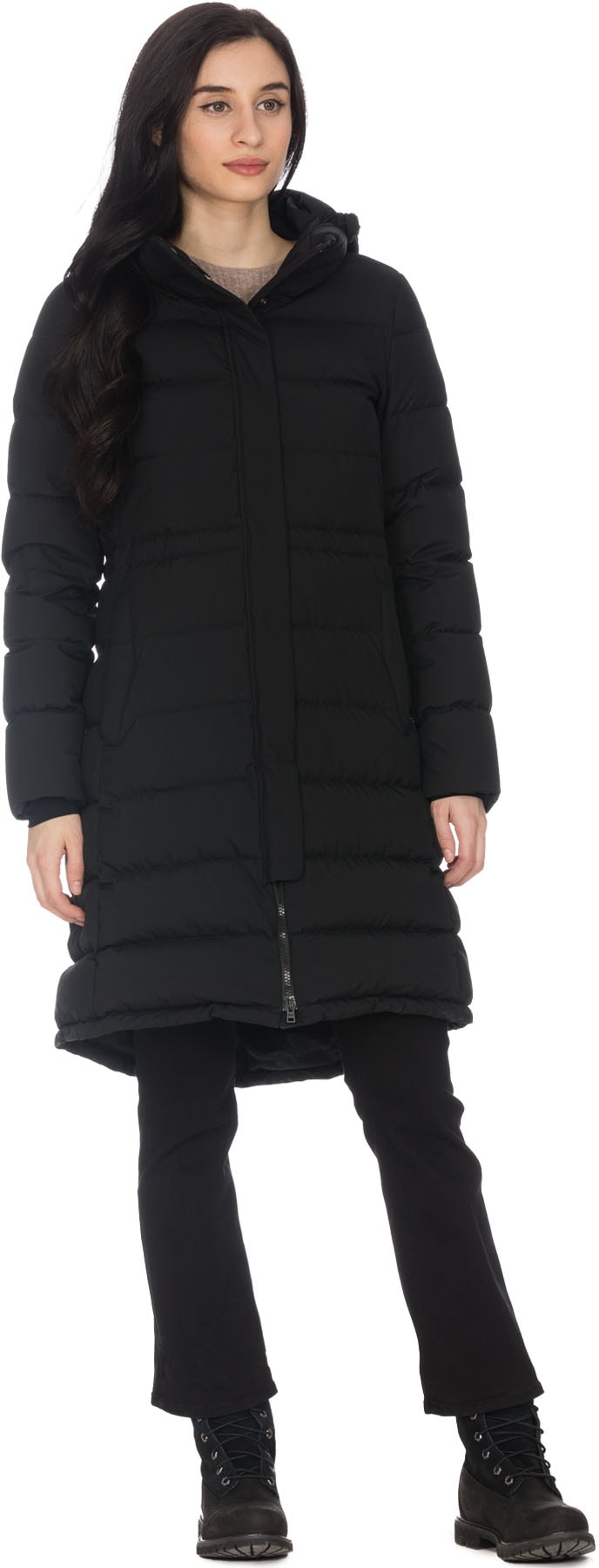 Herno: Black Extra Long Parka with Removable Hood - 4