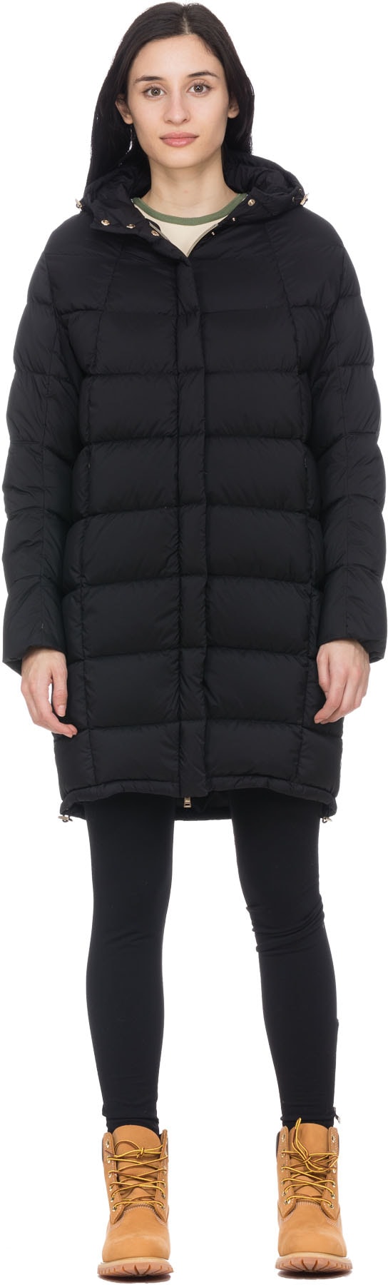 Herno: Black Matte Nylon Circular Parka - 1