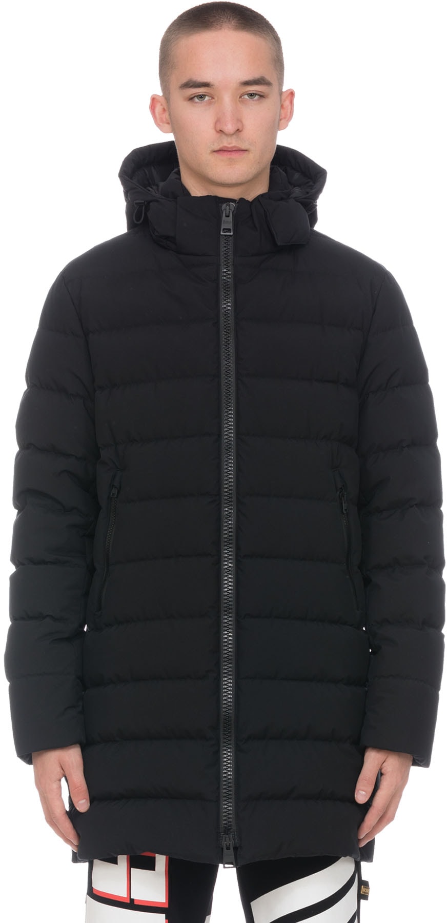 Herno: Noir Parka Lourd avec Capuche Amovible Noir - 1