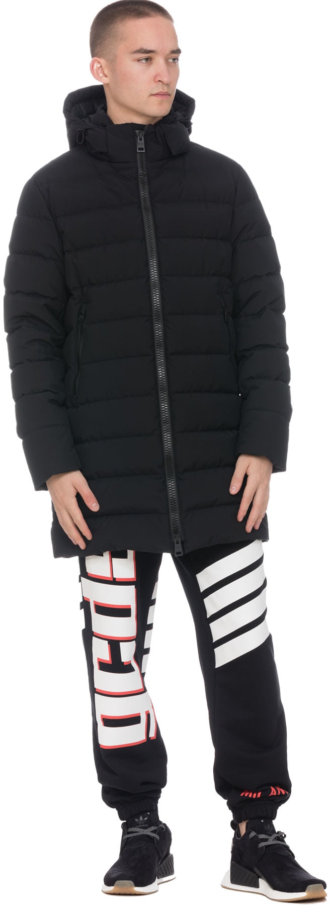 Herno: Noir Parka Lourd avec Capuche Amovible Noir - 4