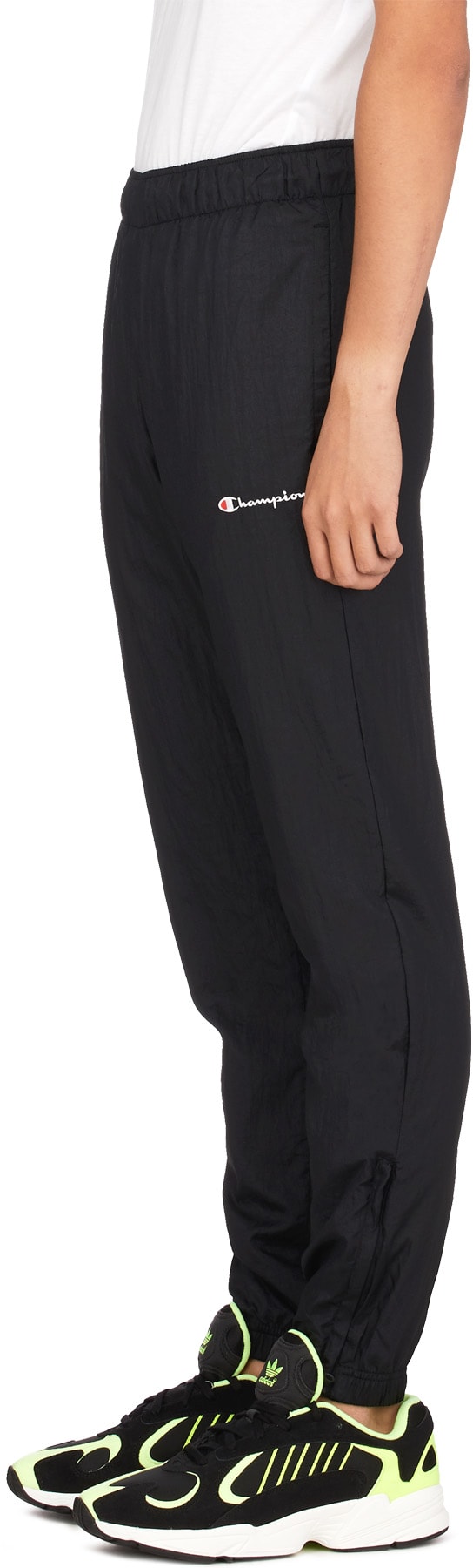 Champion: Black Nylon Warm Up Pants - 2