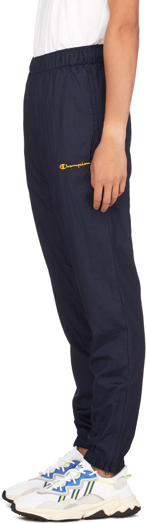 Champion: Blue Nylon Warm Up Pants - 2