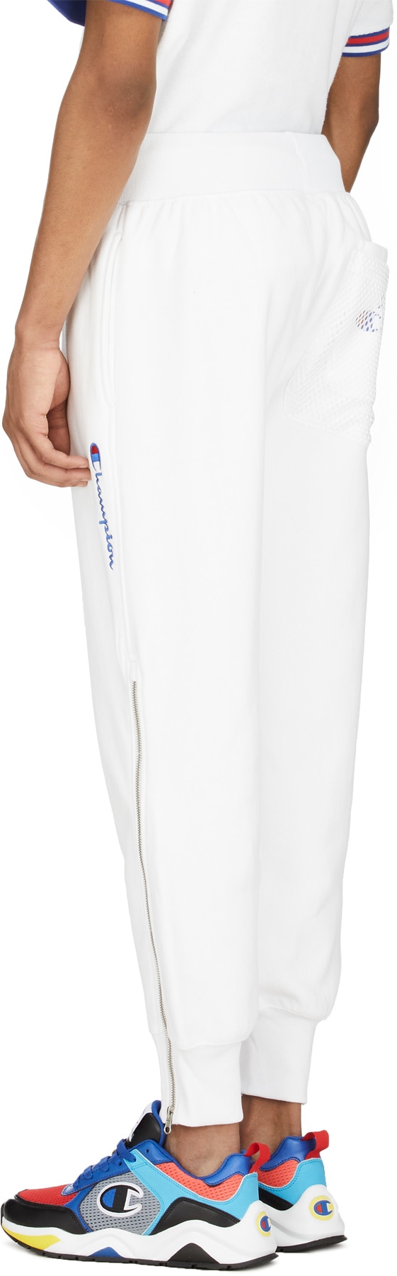 Champion: White Reverse Weave Shift Jogger Pants | influenceu United ...