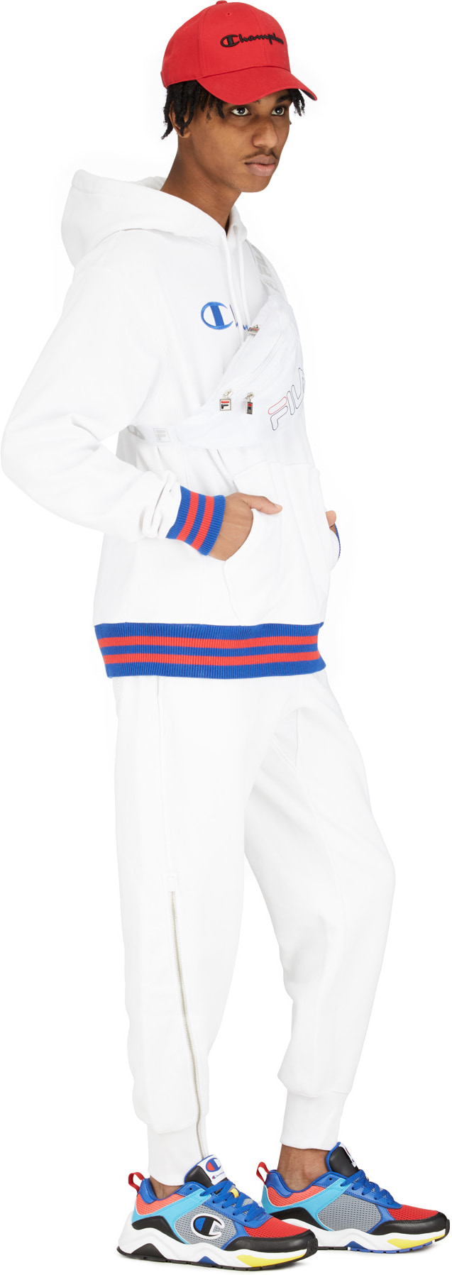 Champion: White Reverse Weave Shift Jogger Pants | influenceu United ...