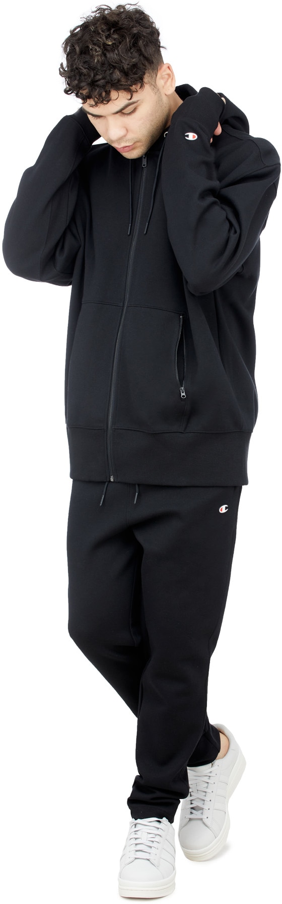 Champion: Black Tech Weave Pants - 4