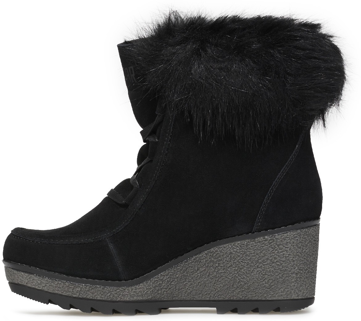 Cougar: Black Pasha Suede Wedge Waterproof Boots - 2