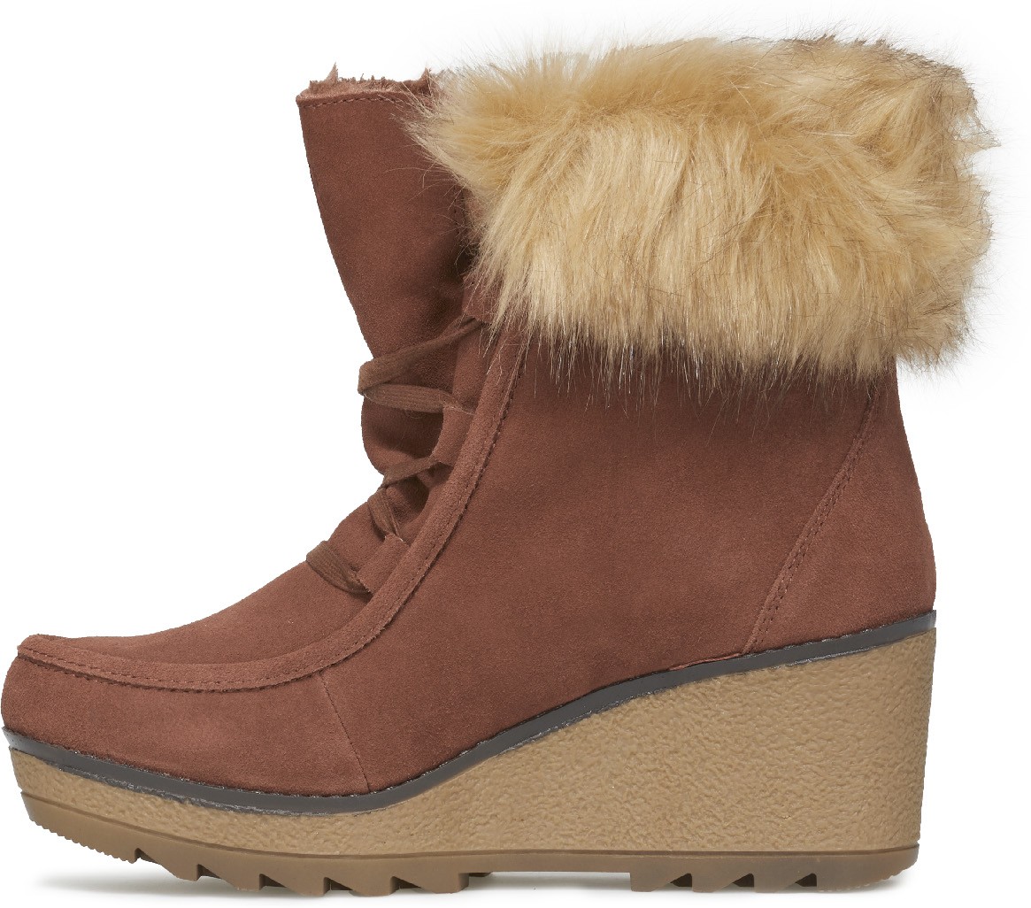 Cougar: Red Pasha Suede Wedge Waterproof Boots - 2