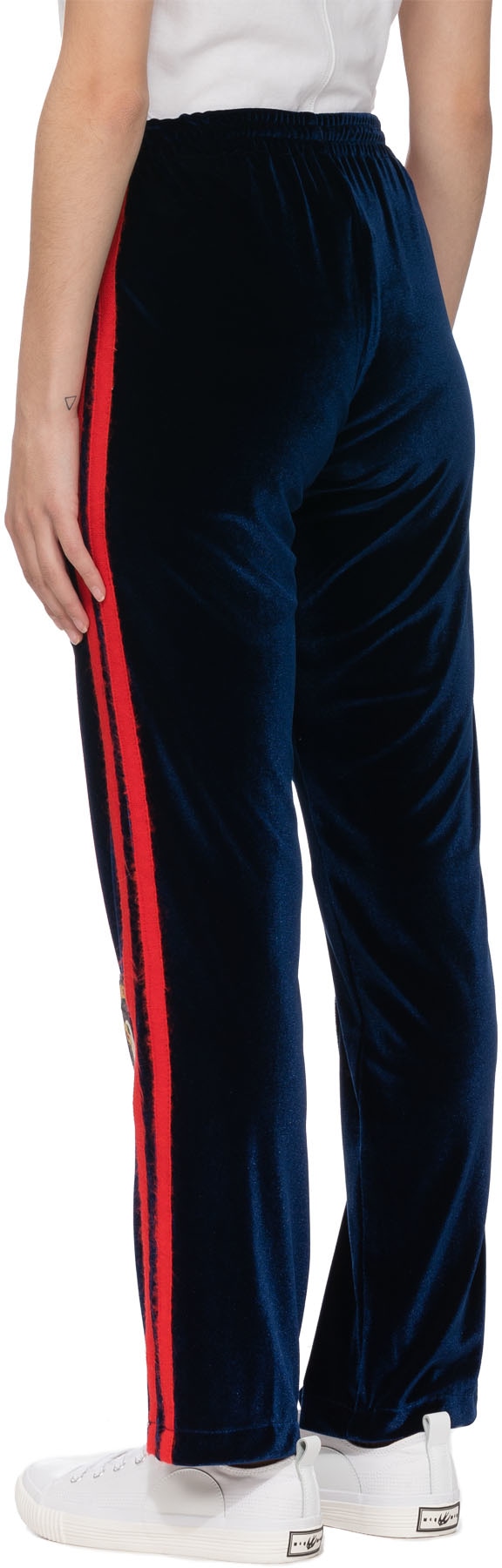 History Repeats: Blue Velvet Patch Pants - 3