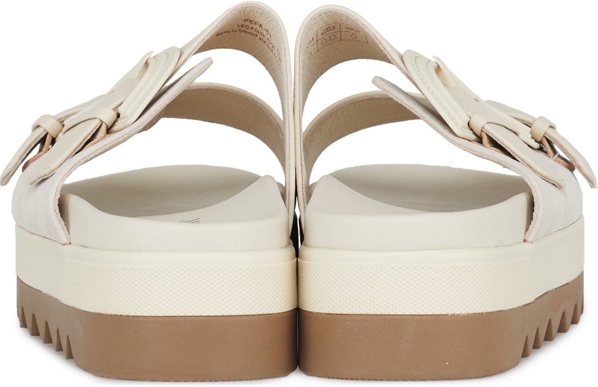 Cougar: White Pepa Suede Sandal - 5