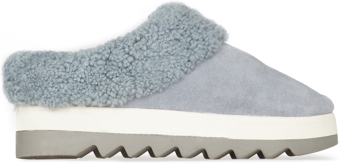 Cougar: Blue Petra Shearling Mule - 1