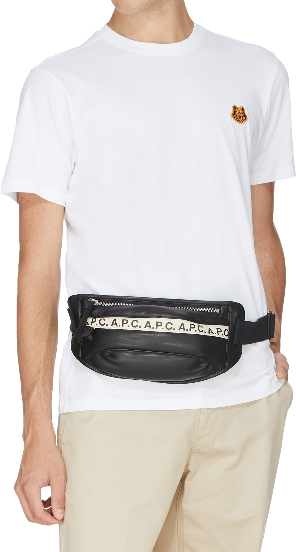 A.P.C.: Noir Sac-ceinture Repeat Noir - 3