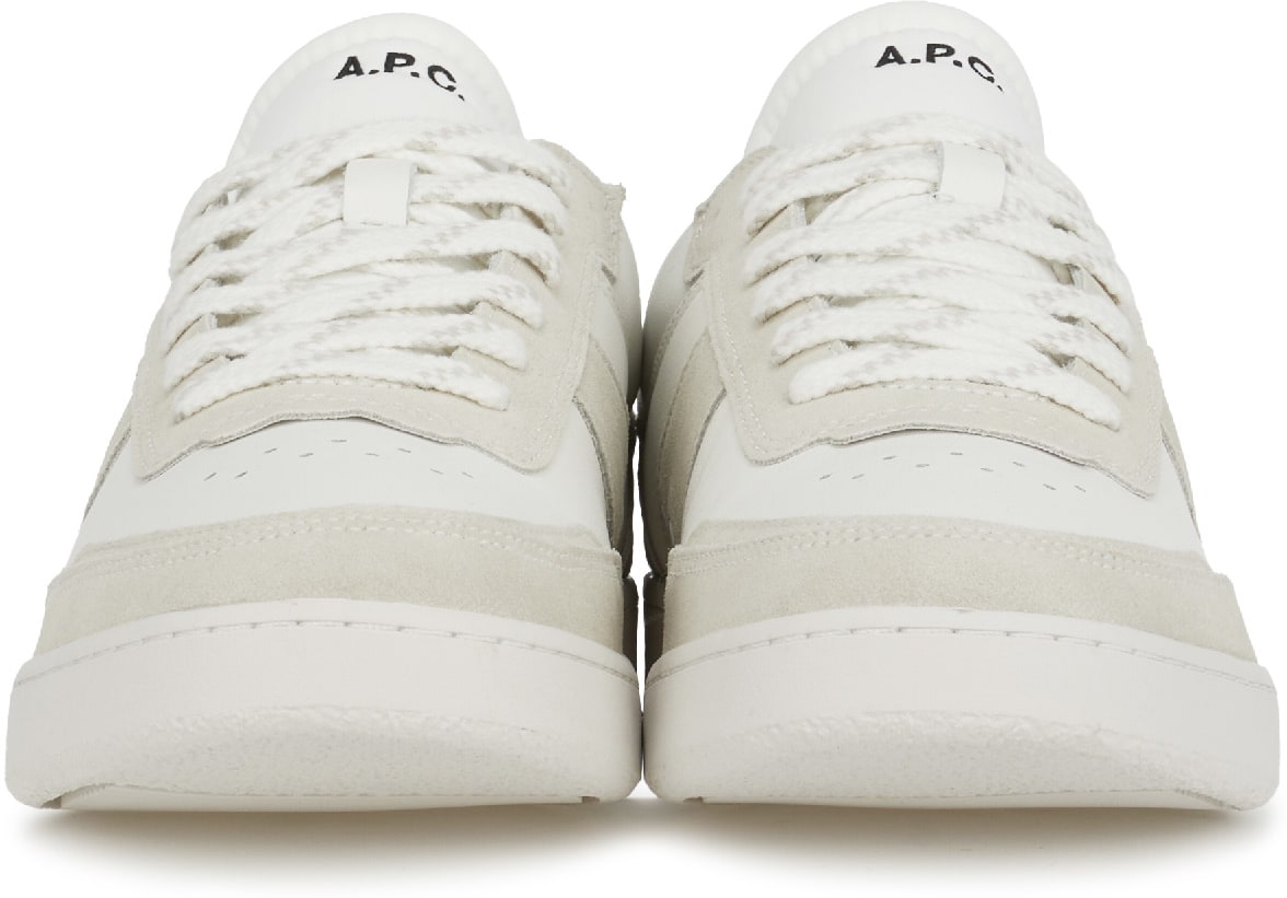 A.P.C.: White Plain Sneakers - 3