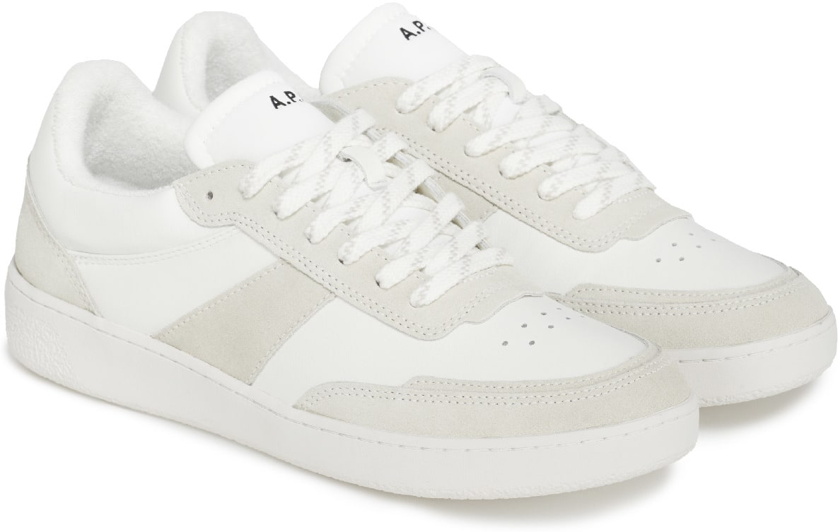 A.P.C.: White Plain Sneakers - 4