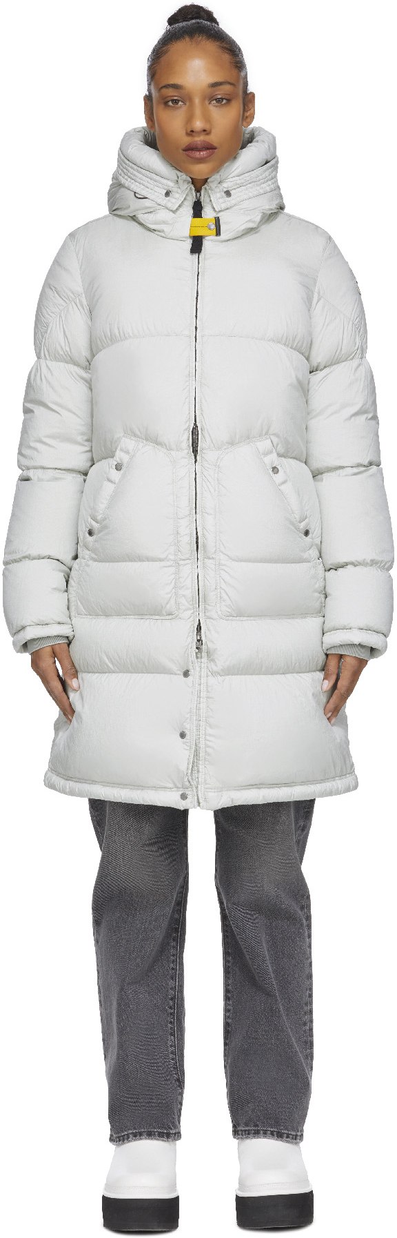 Parajumpers: White Angelica Puffer Jacket - 1