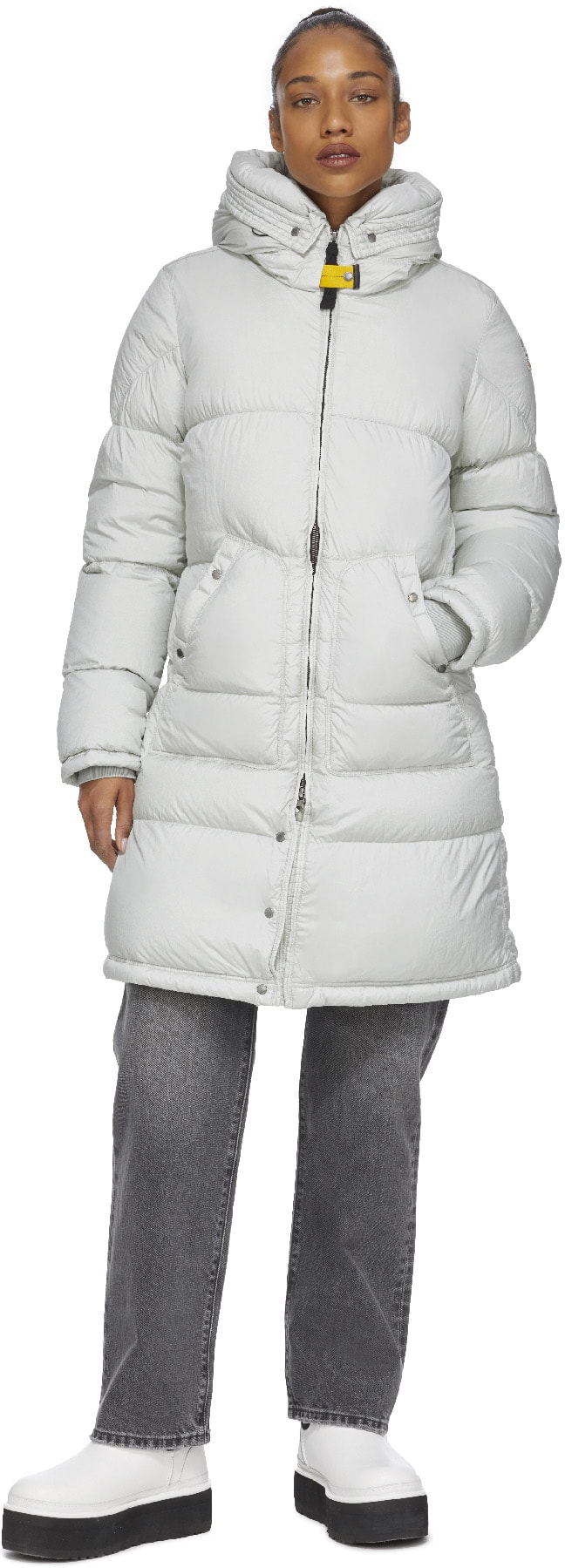 Parajumpers: White Angelica Puffer Jacket - 4