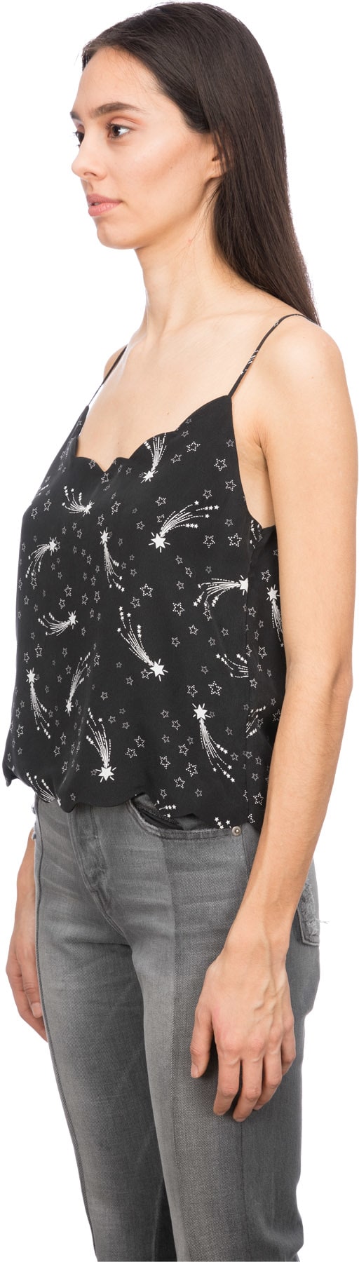 Equipment by Kate Moss: Black Paola Silk Camisole - 2