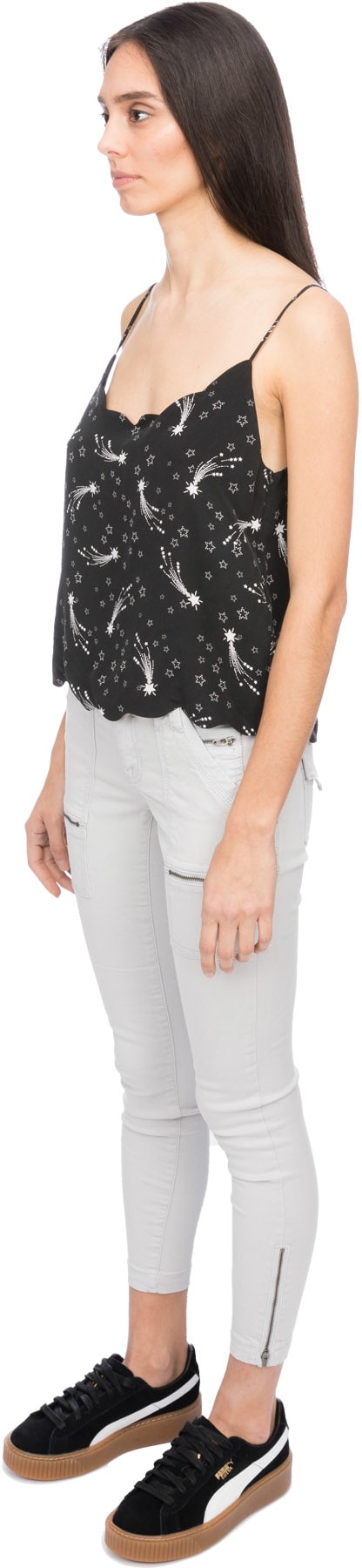 Equipment by Kate Moss: Black Paola Silk Camisole - 4