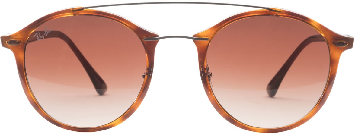 Ray-Ban: Brown Round Light Ray Nylon Sunglasses - 1