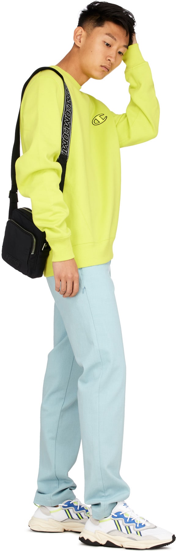 Champion: Green Super Fleece 2.0 Crew Neck Pullover - 4