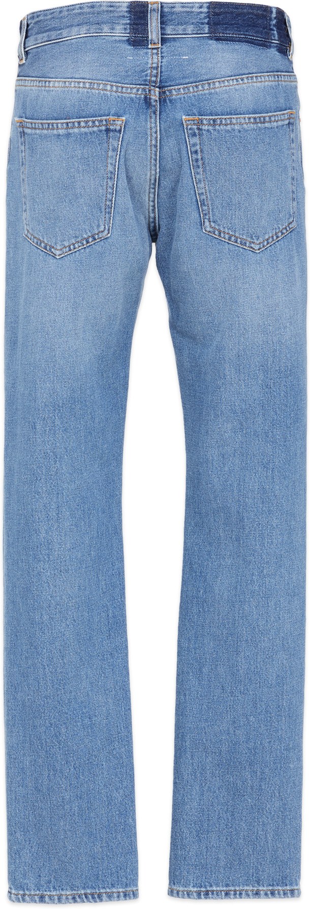MM6 Maison Margiela: Blue Shadow 5 Pocket Straight Leg Jean - 3