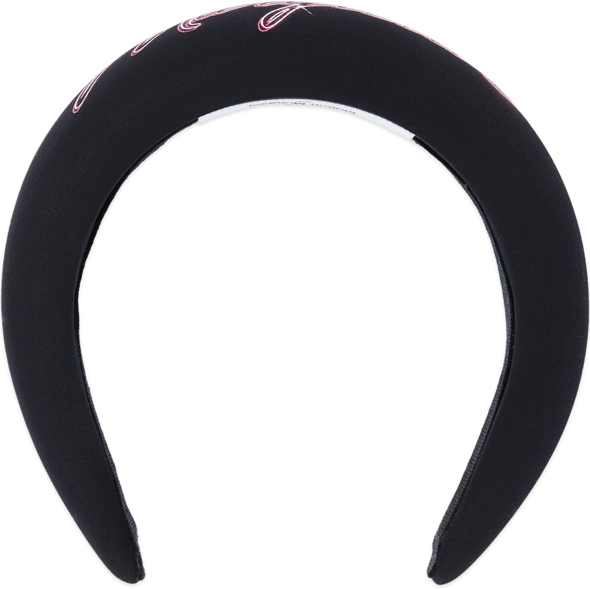 MM6 Maison Margiela: Noir Serre-tête à logo Noir - 1