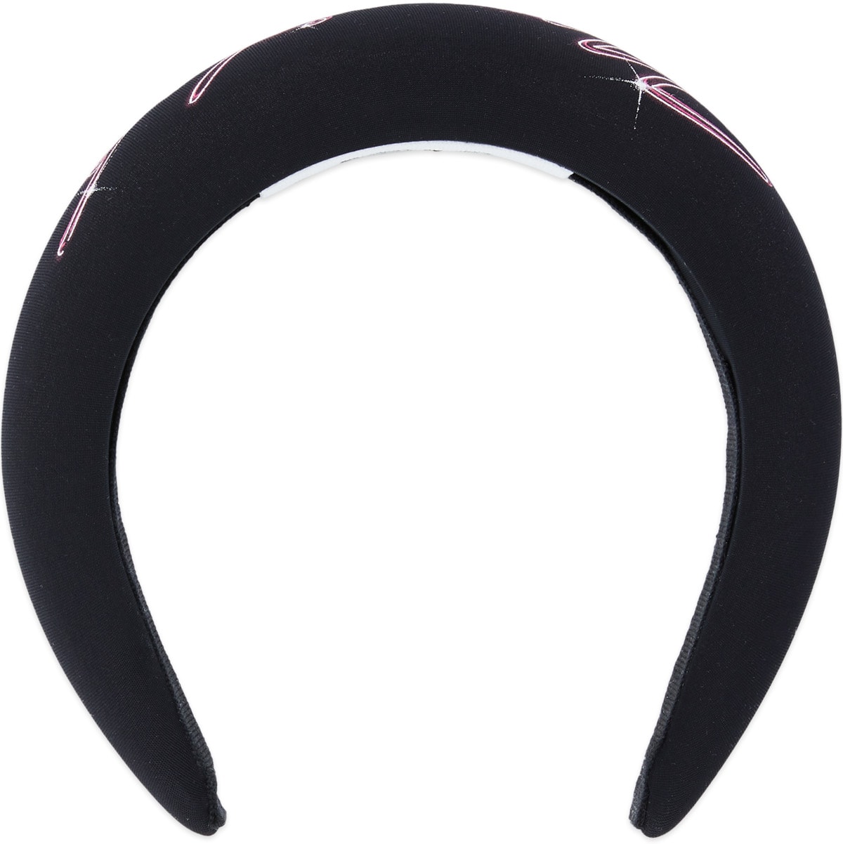 MM6 Maison Margiela: Black Neon Logo Headband - 3