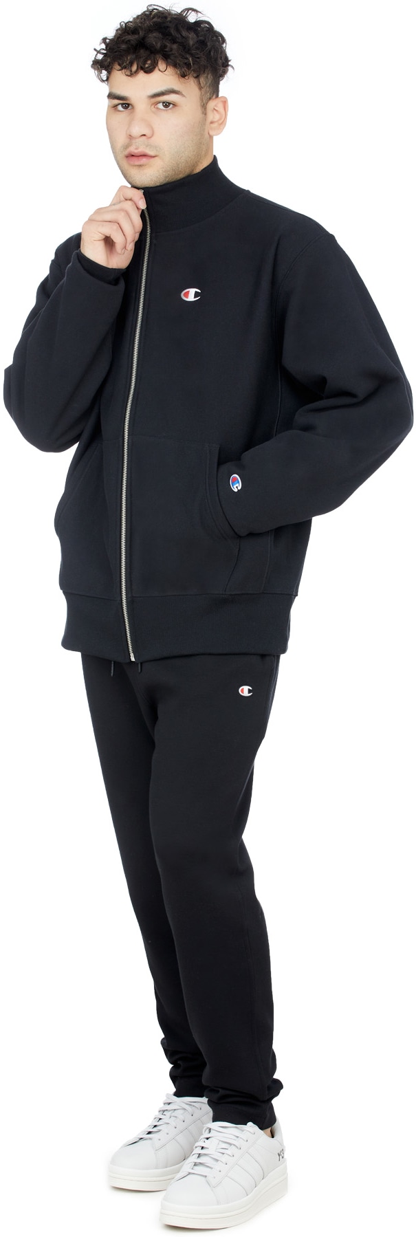 Champion: Noir Veste Reverse Weave Noir - 4