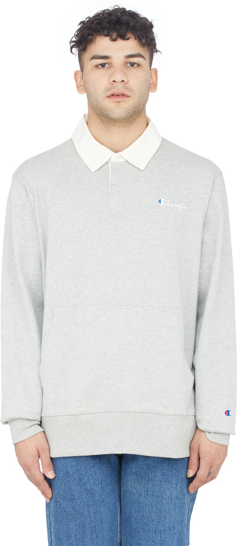 Champion: Gris Chemise Rugby Kanga Pocket Gris - 1